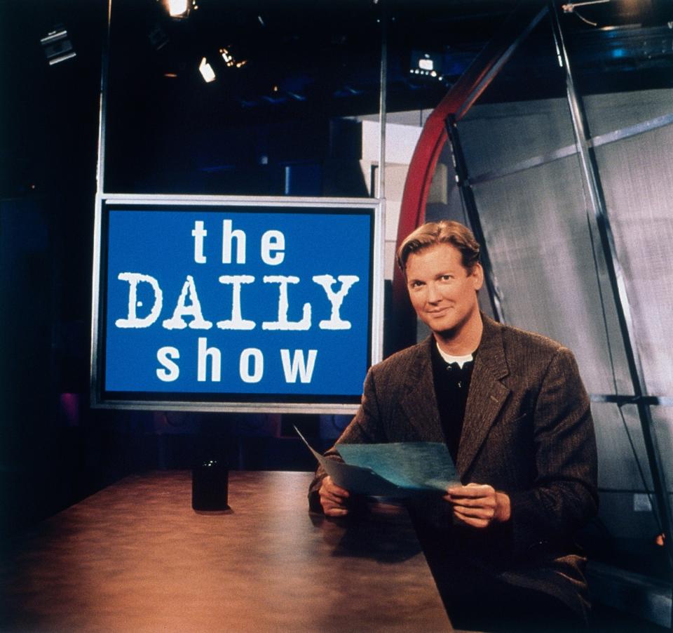 Craig Kilborn on the set of "The Daily Show"