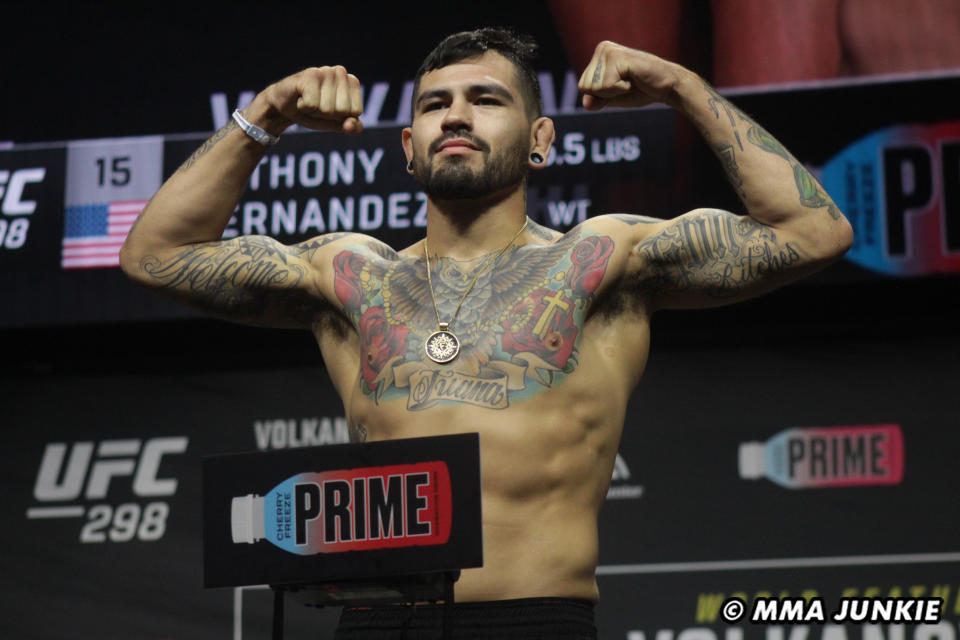 Anthony Hernandez UFC 298 ceremonial weigh-ins
