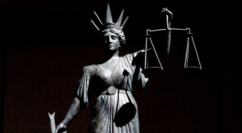 A man was jailed for sexually assaulted a 10-year-old girl in a playground toilet. Pictured is a stock image of Lady Justice statue.