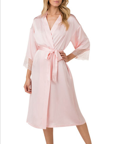 Silky robe