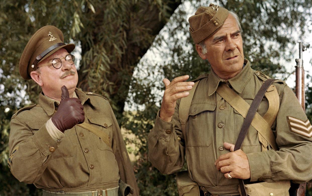 Arthur Lowe and John Le Mesurier as Captain Mainwaring and Sergeant Arthur Wilson in Dad's Army