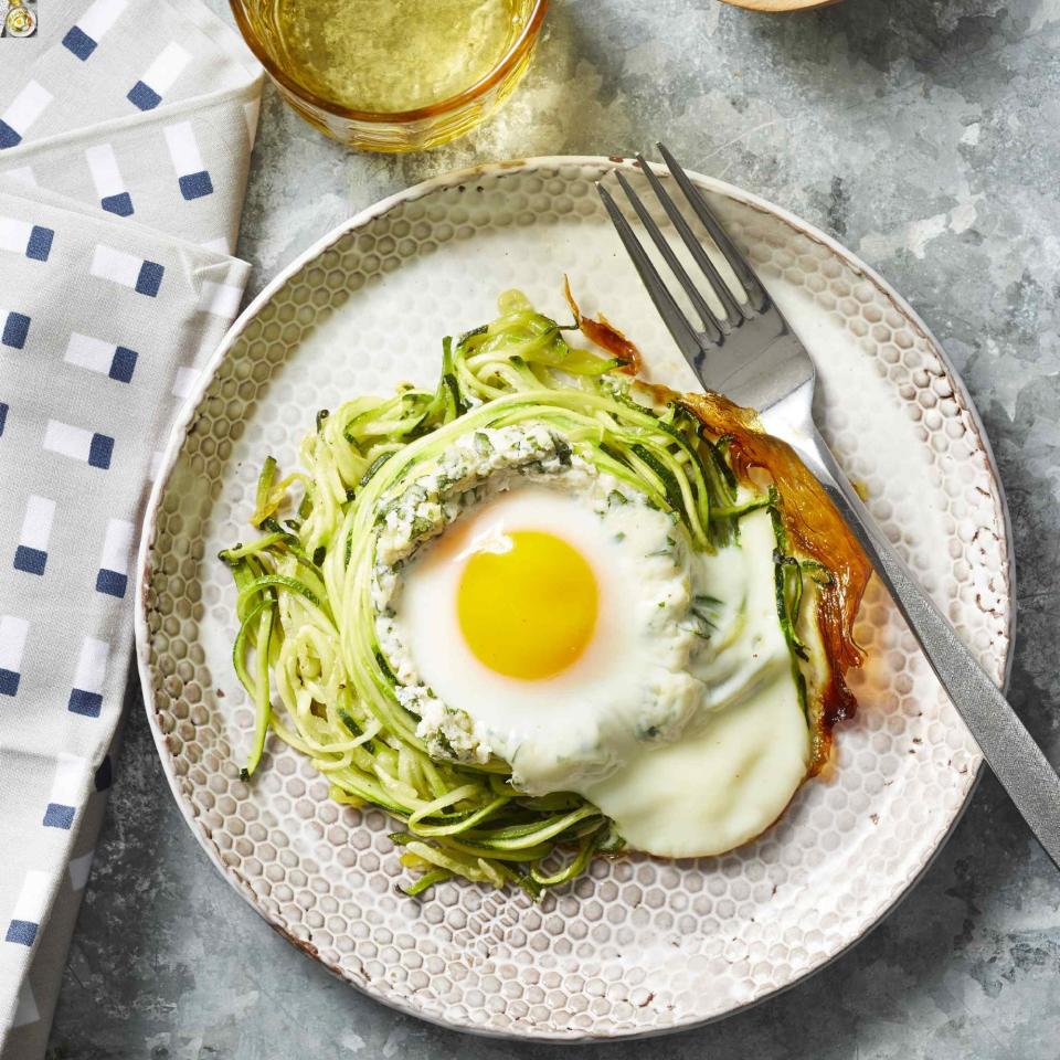 Spiralized Zucchini Nest Eggs