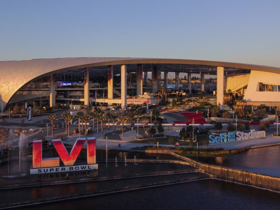 SoFi Stadium is seen in Inglewood.