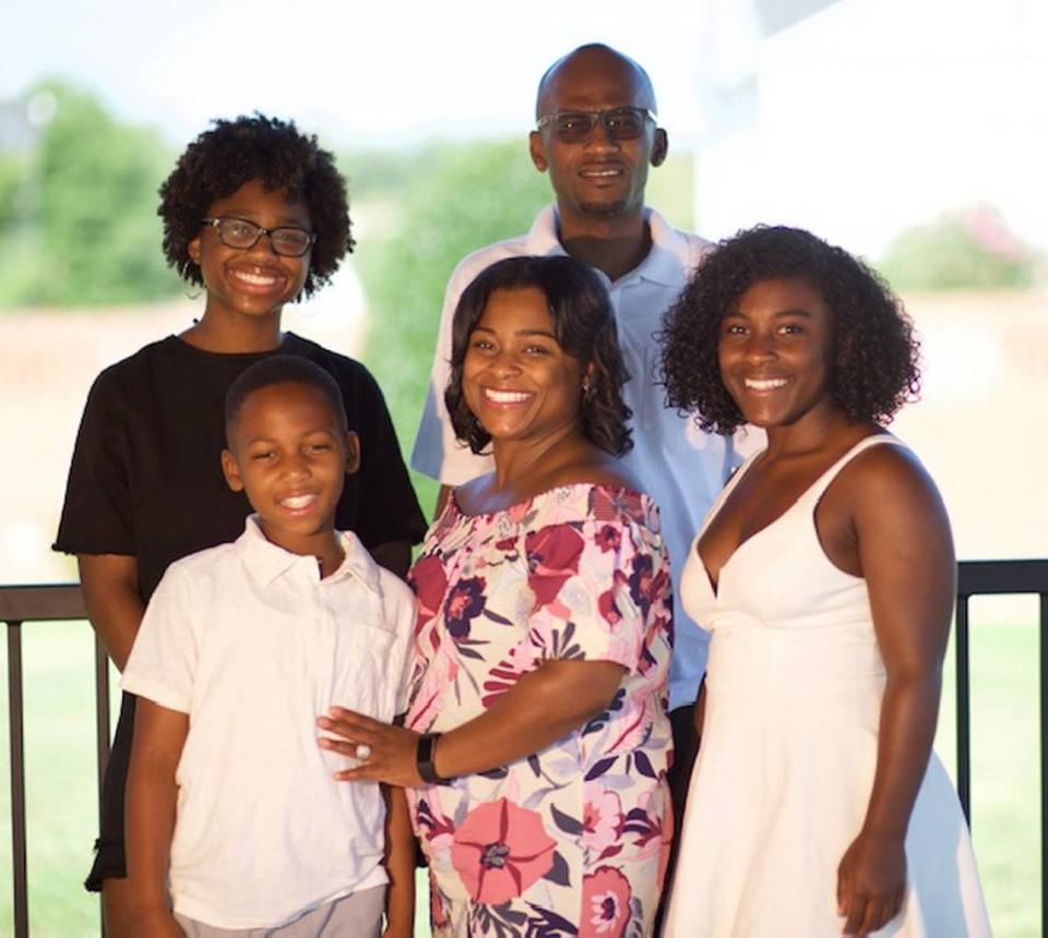 Diamond Staton-Williams, a nurse from Harrisburg, with her family. 