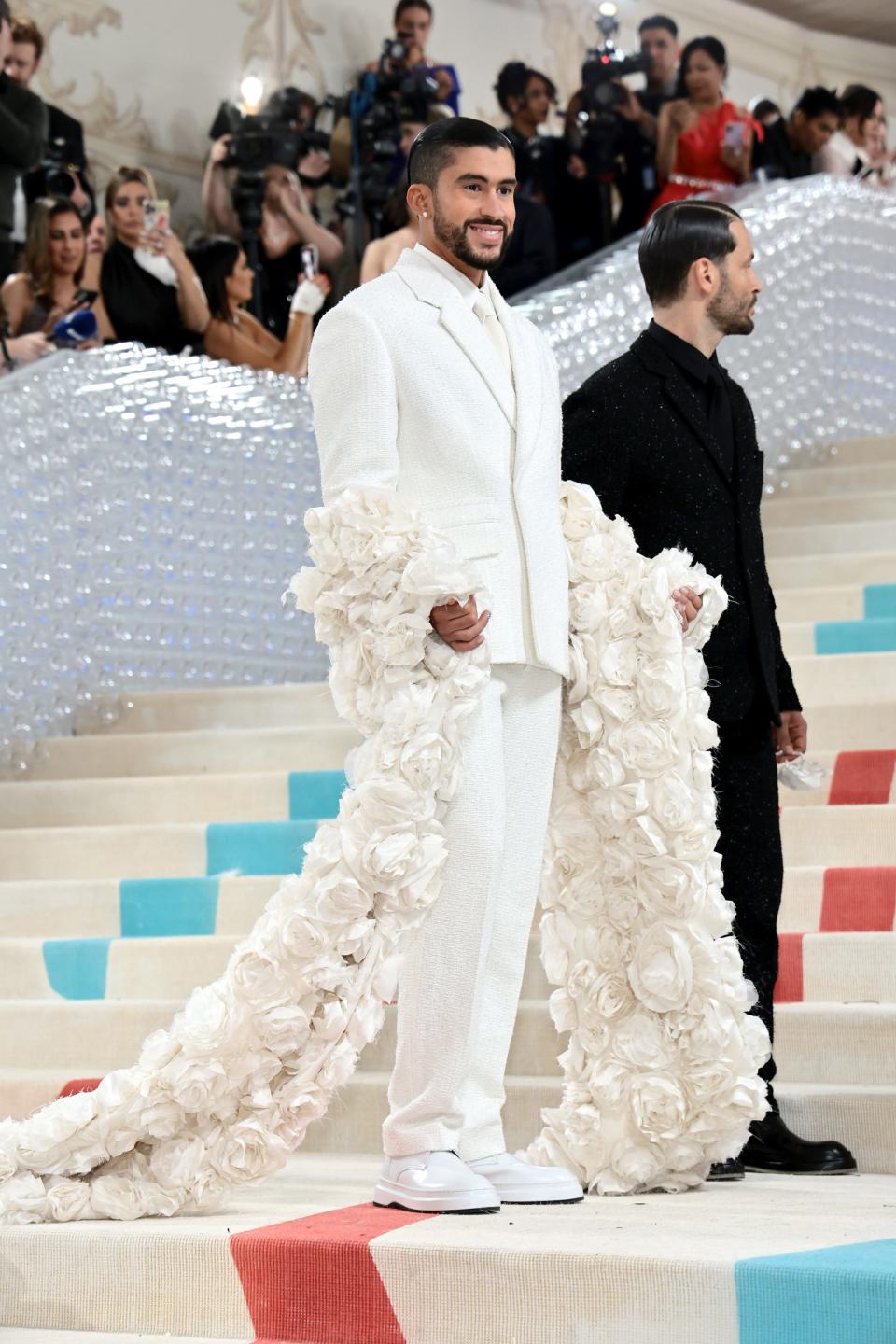 Bad Bunny, a 2024 Met Gala host, attends last year's gala celebrating "Karl Lagerfeld: A Line Of Beauty" at The Metropolitan Museum of Art.