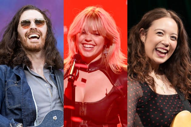 Hozier, Reneé Rapp, Laufey  - Credit: Scott Legato/Getty Images; Gilbert Flores/Penske Media via Getty Images; Rob Kim/Getty Images/The Recording Academy)