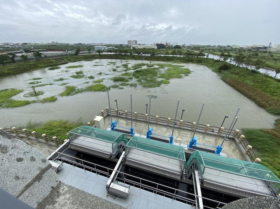 杜蘇芮豪雨侵襲　土地開發區滯洪池發揮蓄水調節功能 239