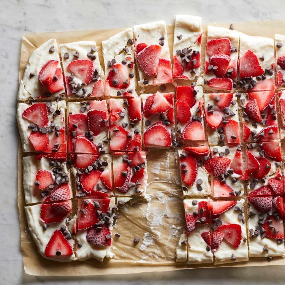 Strawberry-Chocolate Greek Yogurt Bark