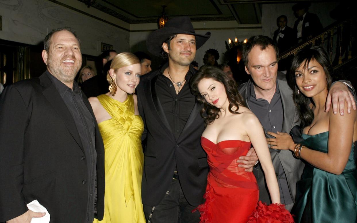 Harvey Weinstein, Marley Shelton, Robert Rodriguez, Rose McGowan, Quentin Tarantino and Rosario Dawson - WireImage