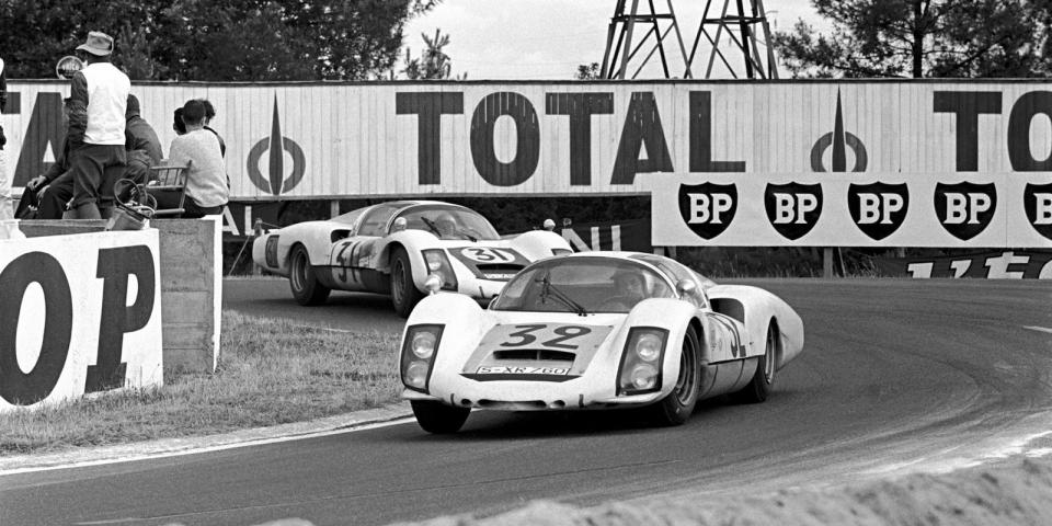 <p>The Porsche 906 was the successor to the 904, but it brought huge improvements to the table. Where the 904 used a stressed fiberglass body and a flat-four, the 906 used an unstressed fiberglass body laid over a steel tube frame and a 2.0-liter flat-six. At Le Mans in 1966, the 906 took 4th-7th places, behind only the Ford GT40.</p>