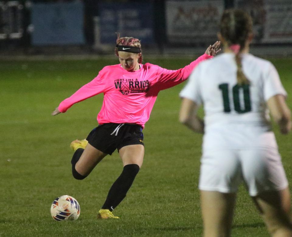 Ontario's Hattie Yugovich scored the go-ahead goal on a penalty kick during a 2-0 win over Madison on Wednesday.