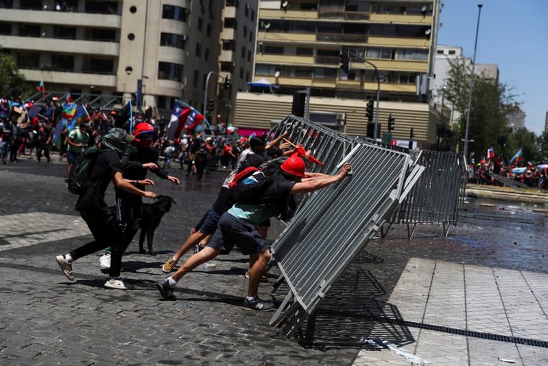 Protest against Chile's government in Santiago