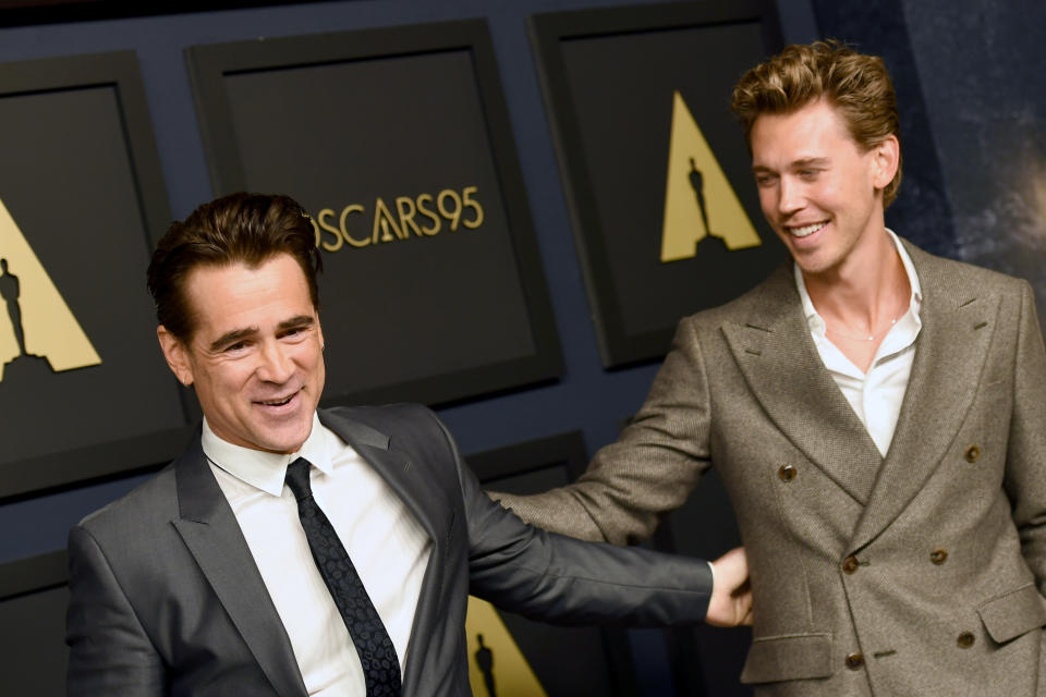 Colin Farrell and Austin Butler attend the 95th Annual Oscars Nominees Luncheon. - Credit: JC Olivera/Getty Images