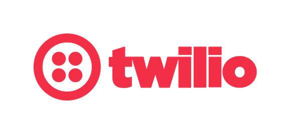 Red Twilio logo with four dots inside a circle