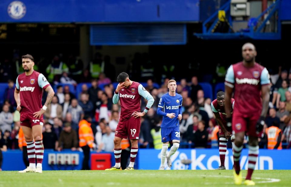 The Hammers looked ready for the season to end at Stamford Bridge (Zac Goodwin/PA Wire)