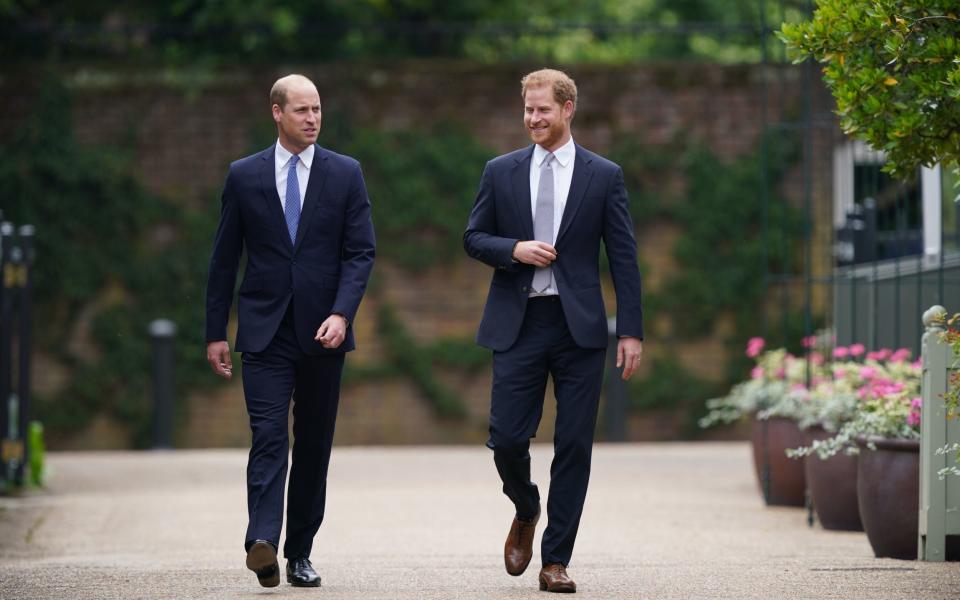 Prince William and Harry - Yui Mok/PA