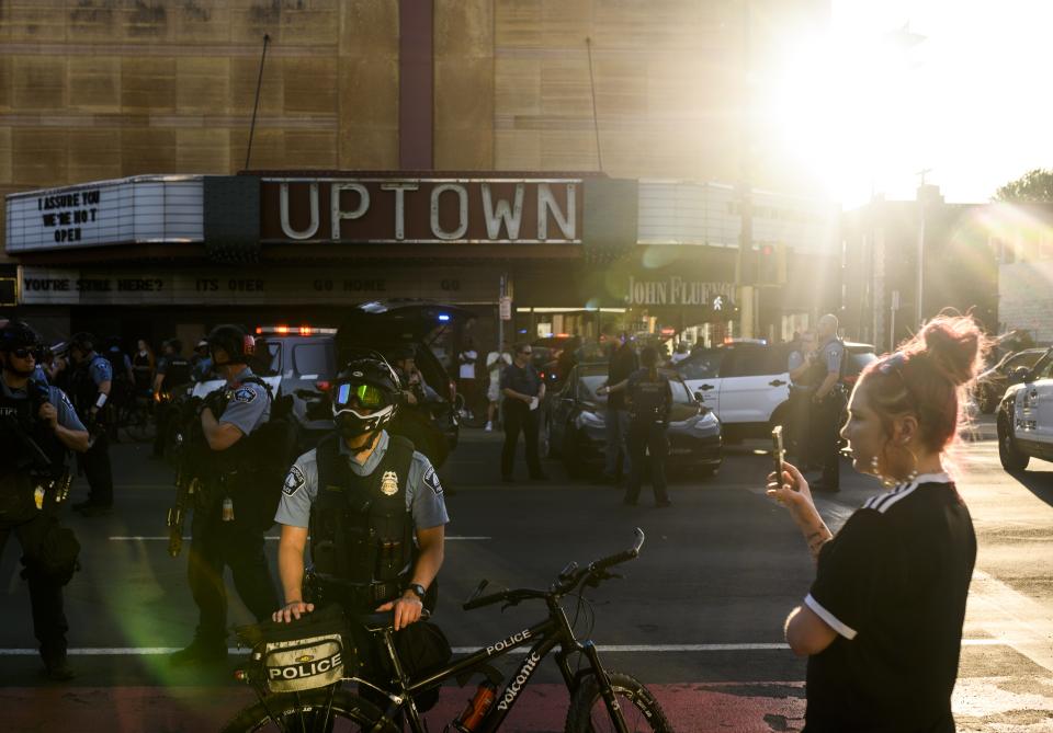 A St Paul, Minnesota man was put in jail on Monday after allegedly driving his car at a group of racial justice protestors in Minneapolis, killing one woman and injuring three others. (Getty Images)