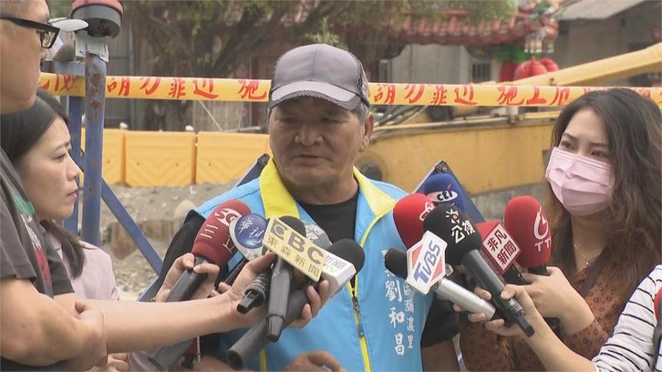 美濃湖大排整治 害整排民宅地層下陷