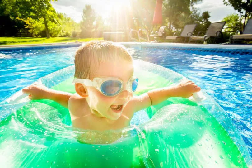 Child in pool