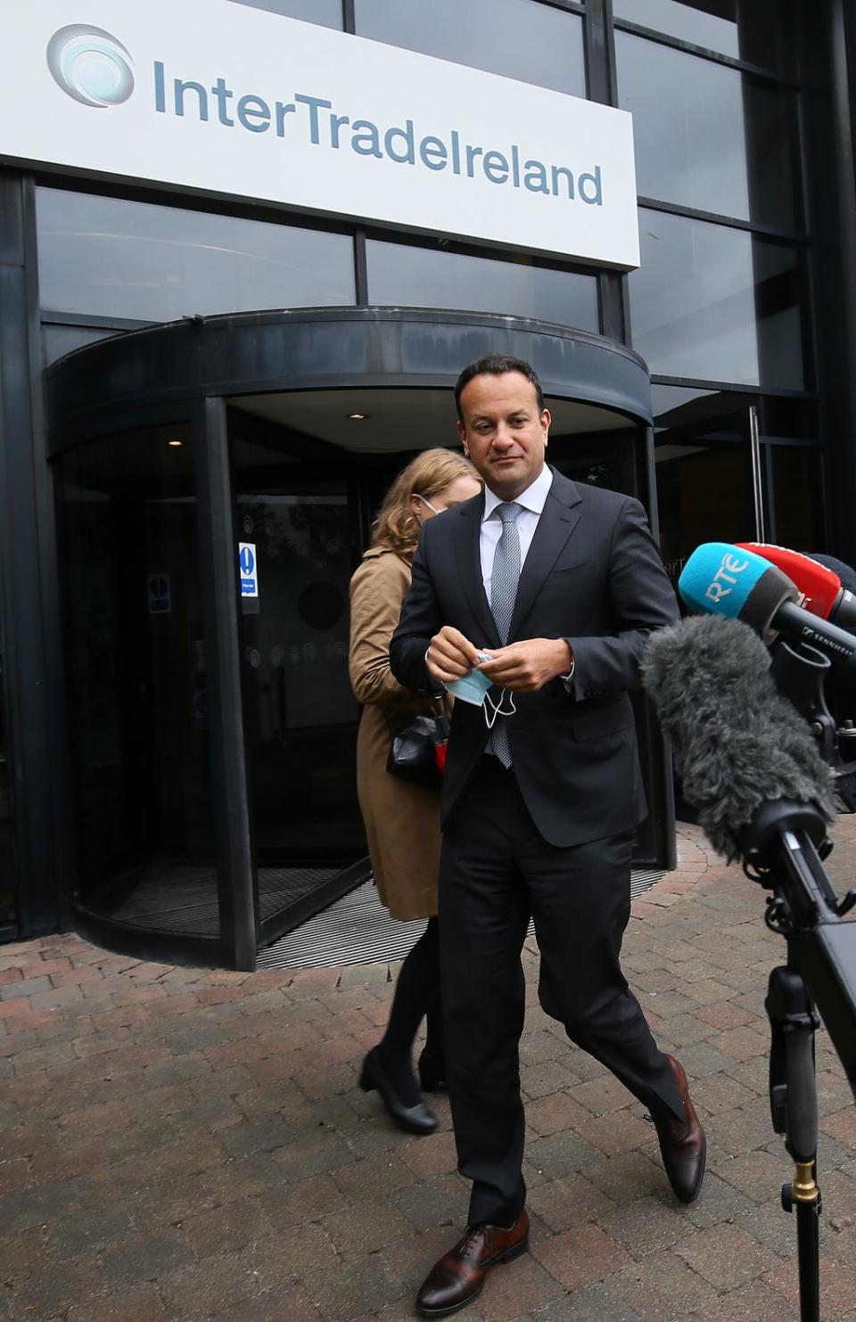 Tanaiste Leo Varadkar during a visit to InterTradeIreland’s offices in Newry (Brian Lawless/PA) (PA Wire)