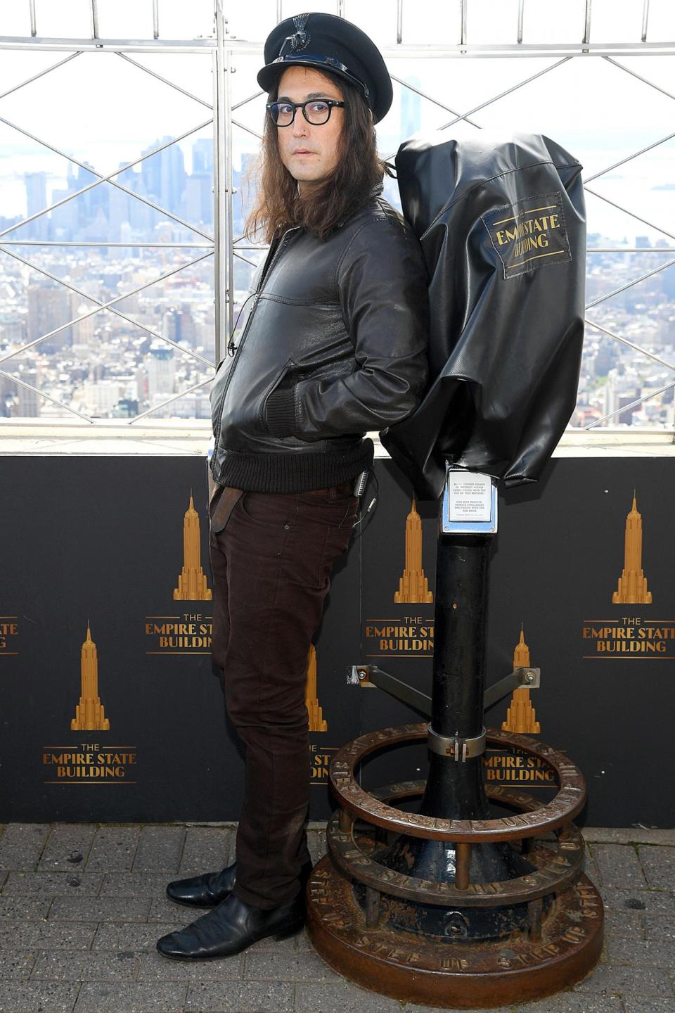 <p>Sean Ono Lennon attends the Empire State Building Lighting Ceremony in honor of his late dad John Lennon’s 80th birthday on Thursday in N.Y.C. </p>