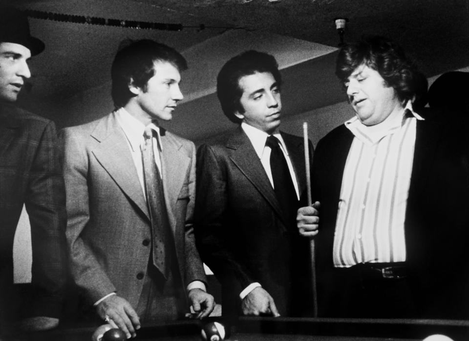 MEAN STREETS, from left: Robert De Niro, Harvey Keitel, Lenny Scaletta, George Memmoli,  1973