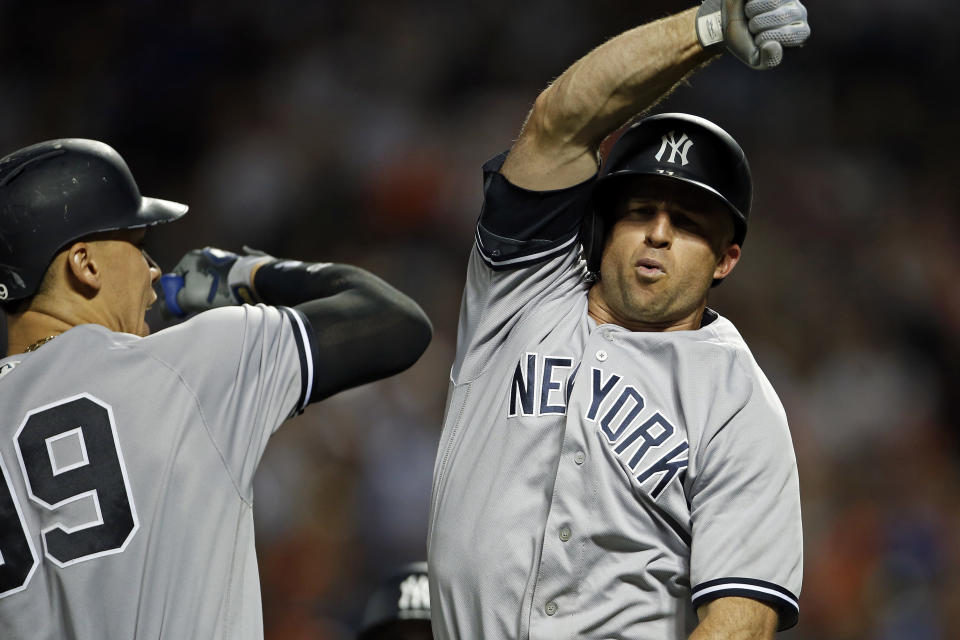 Brett Gardner is on-pace to be a top 25 Yankee by Wins Above Replacement. (AP)