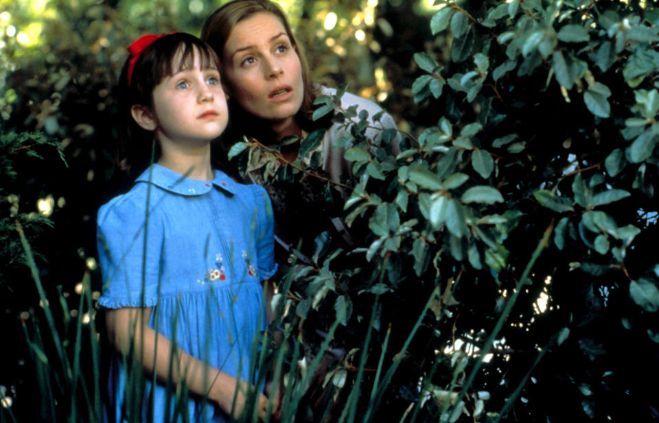 Mara Wilson and Embeth Davidtz in Matilda