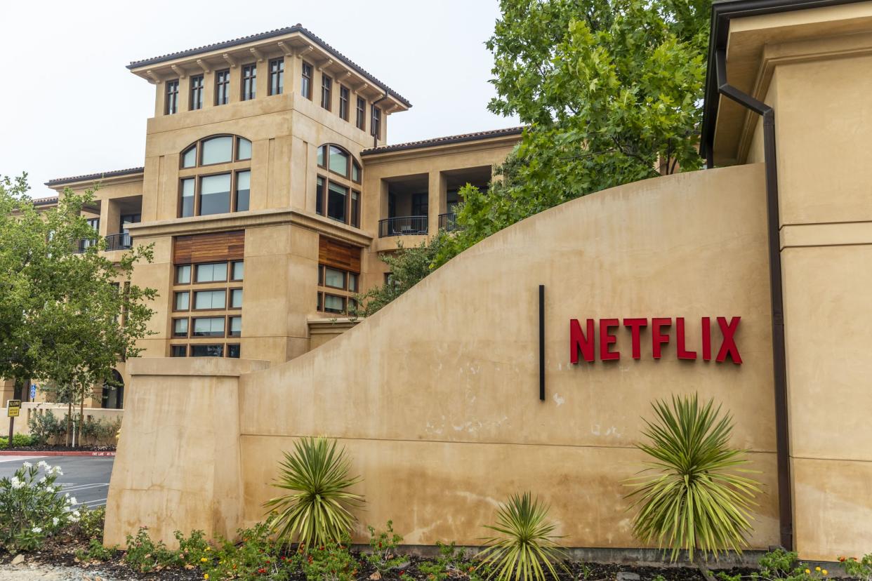 Los Gatos California, USA - August  24, 2020: Headquarters of internet entertainment streaming company Netflix, located in Los Gatos.