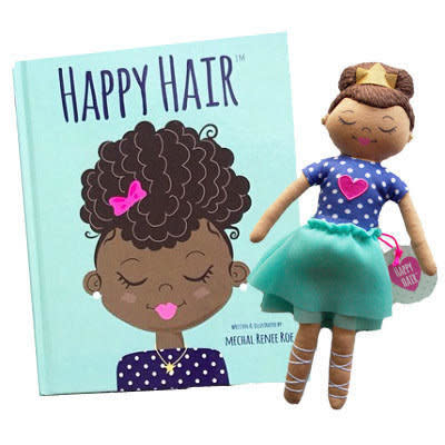 The <a href="http://www.happyhairshop.com/"><i>Happy Hair</i> book&nbsp;and doll </a>were created by author and illustrator Mechal Roe because she said to Huffpost that she wanted young girls to know that they are "worthy and beautiful." <br /><br />Buy it&nbsp;<a href="http://www.amazon.com/Happy-Hair-Mechal-Renee-Roe/dp/0991621115/ref=sr_1_1?ie=UTF8&amp;qid=1449095328&amp;sr=8-1&amp;keywords=happy+hair">here.</a>