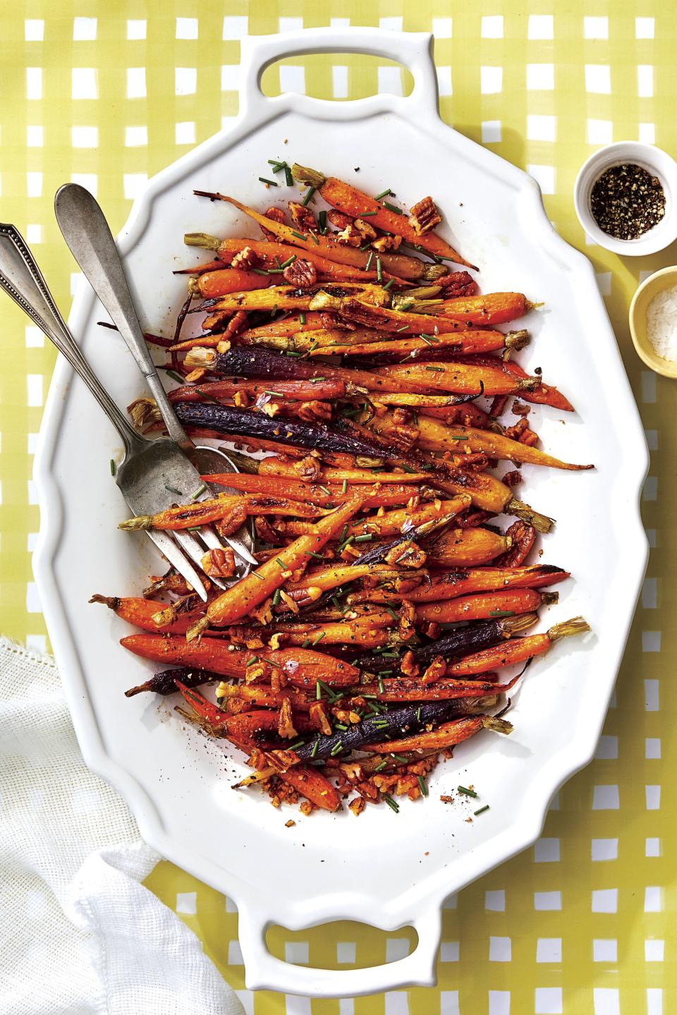 Roasted Carrots with Pecans and Sorghum