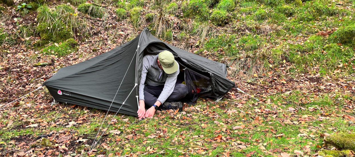  Man in Robens Chaser 1 tent. 