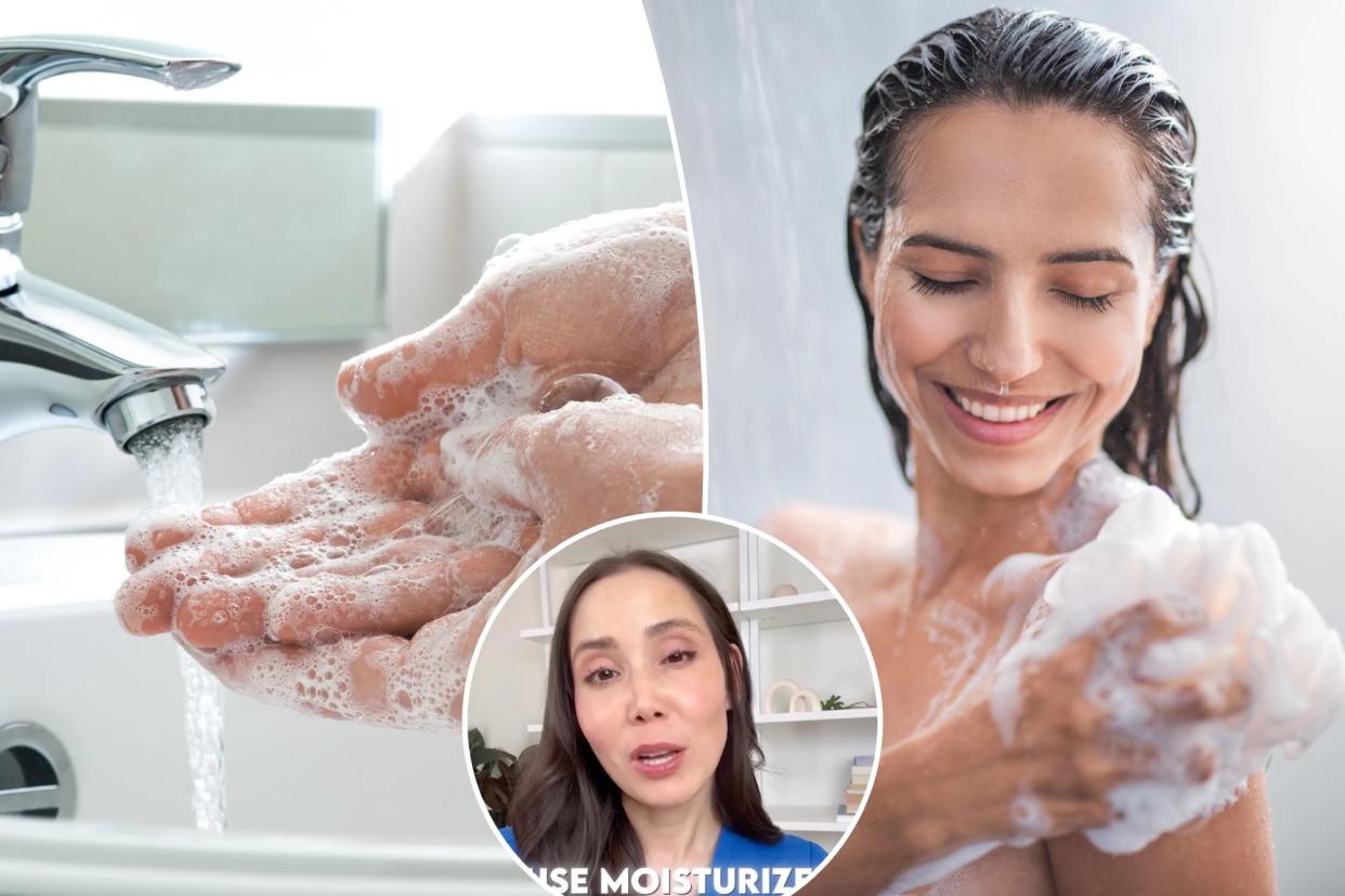 TikTok dermatologist Mamina Turegano (inset) offers five tips for healthier skin.