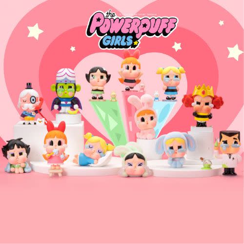 entire set of mini powerpuff girls figurines