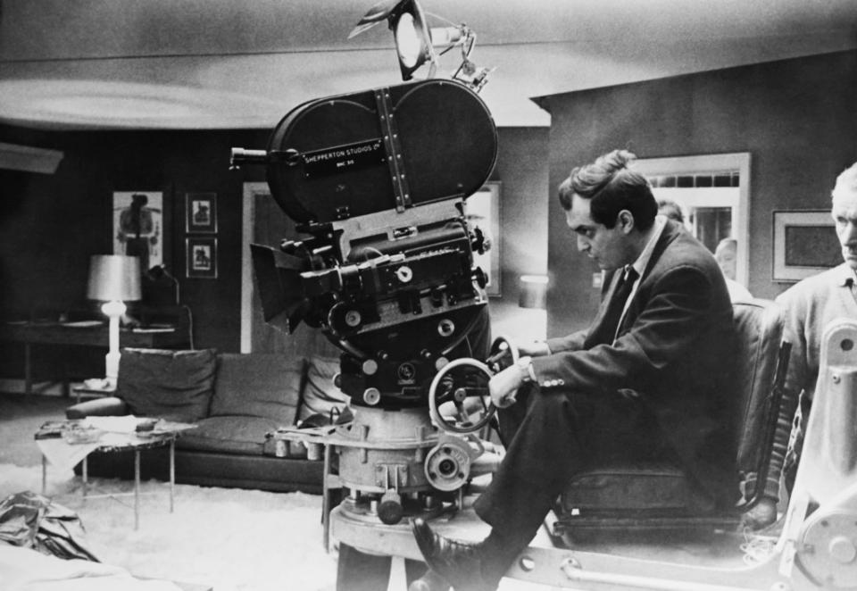 Kubrick in 1964 on the set of “Dr. Strangelove.” Courtesy Everett Collection