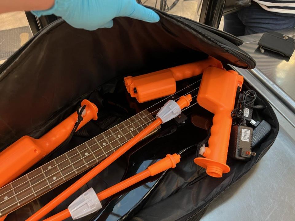 Washington Dulles International Airport ranked No. 8 on the Transportation Security Administration’s annual Top 10 List of most unusual items found at security checkpoints nationwide in 2022. TSA officers at Dulles Airport detected two electric cattle prods packed alongside a guitar inside a carry-on guitar case in September.