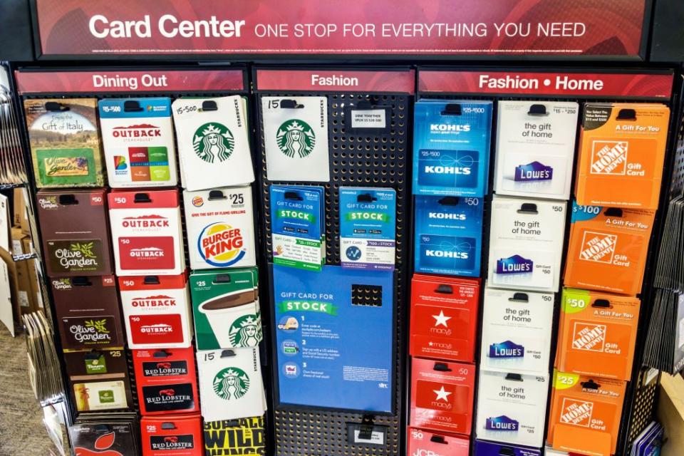 Snag big savings on gift cards.