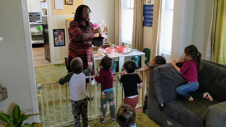 BriTanya Bays, 26, who runs two around-the-clock day care programs out of her home in Stamford, Texas, says skipping meals and bartering to make ends meet have become a part of daily life.
