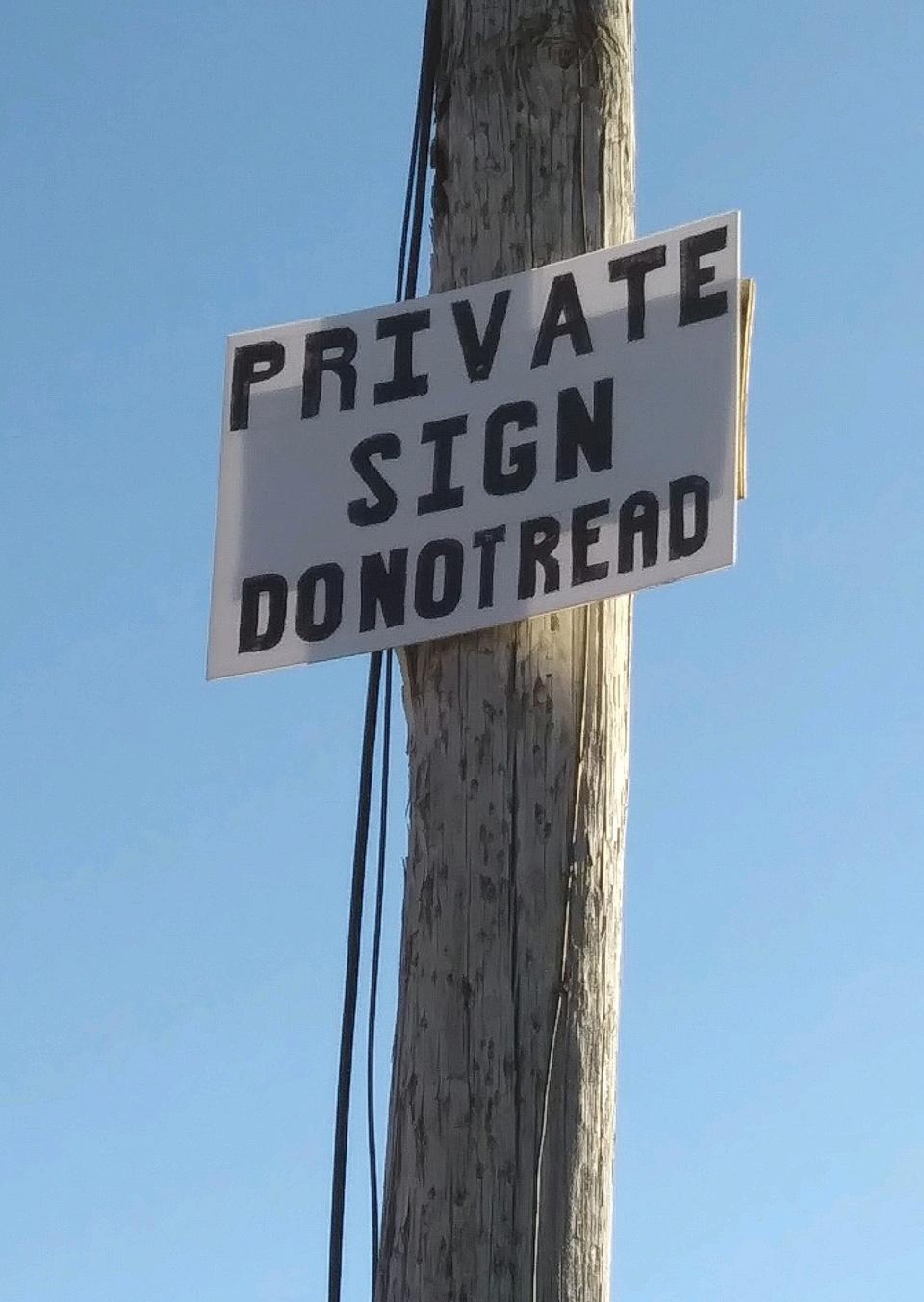 Nobody seems to know who posted this humorous sign in Maryville. Or why.