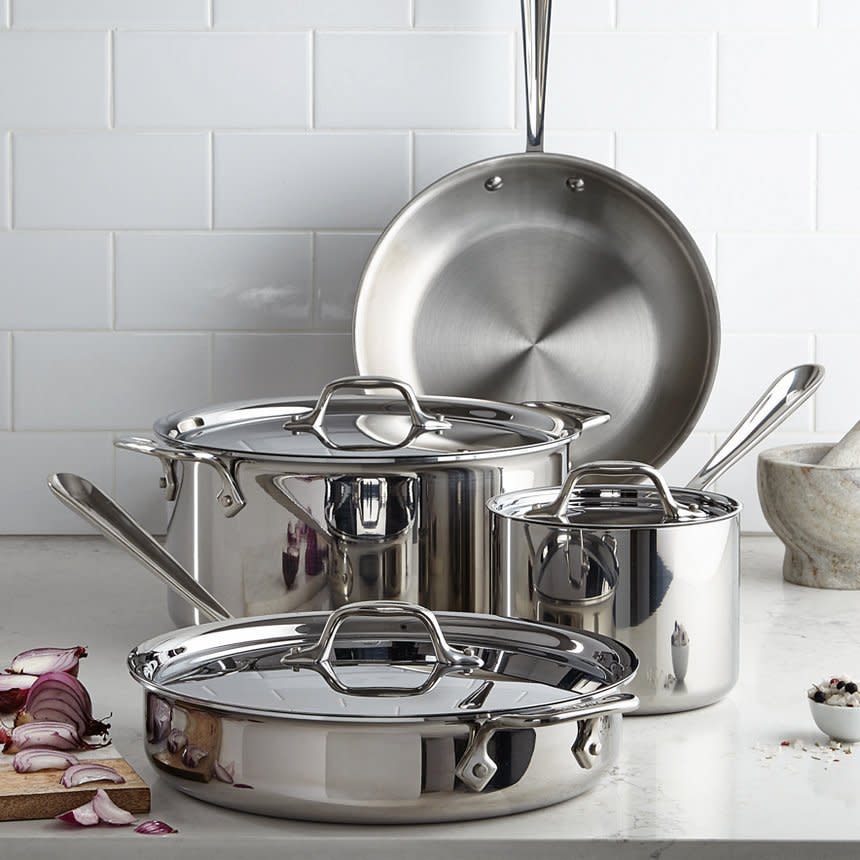 All-Clad Stainless Steel 7-Pc. Cookware Set