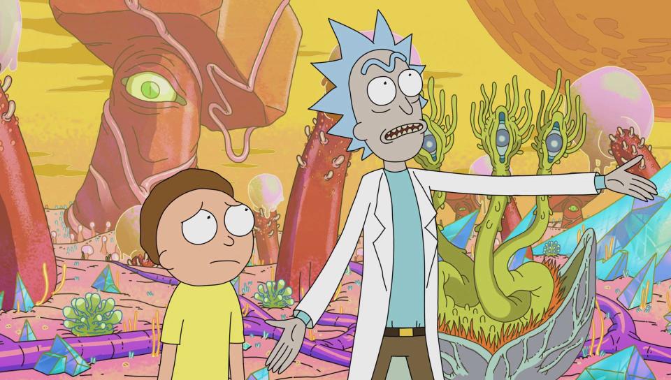 ‘Rick and Morty’ on an adventure in time and space. (Adult Swim/Netflix)