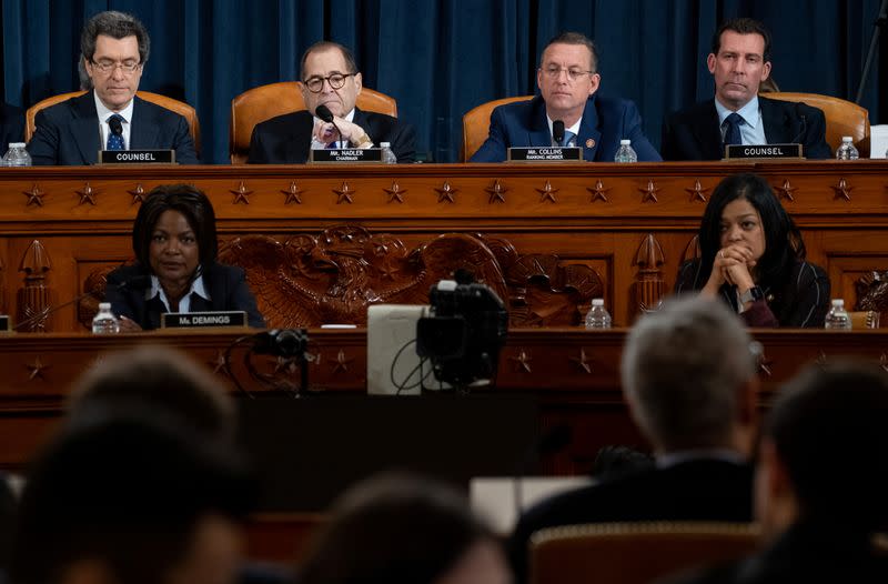 House Judiciary Committee Chairman Jerrold Nadler (D-NY) and House Judiciary Ranking Member Rep. Doug Collins (R-GA) attend a House Judiciary Committee hearing on the impeachment Inquiry into U.S. President Donald Trump on Capitol Hill