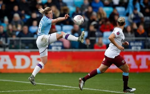 Manchester City's Ellen White also got herself on the score sheet for the impressive hosts - Credit: PA