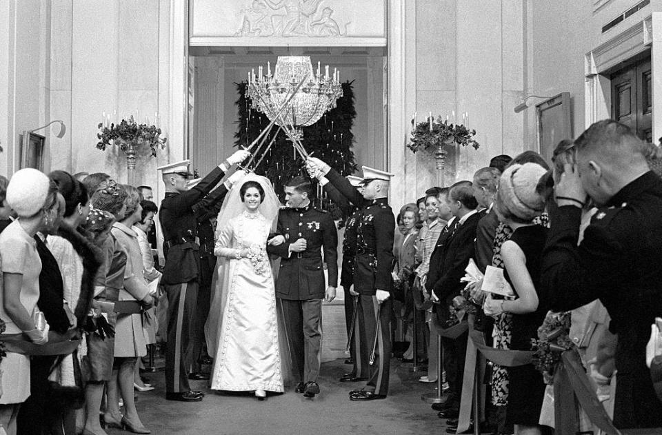 Lyndon B. Johnson's daughter Lynda Bird Johnson on her wedding day.