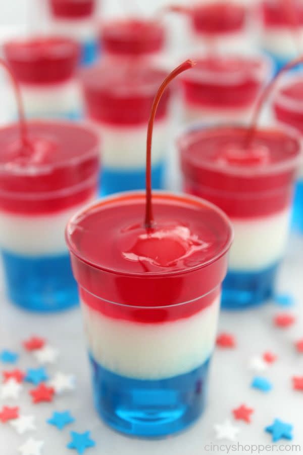 Firecracker Jell-O Cups