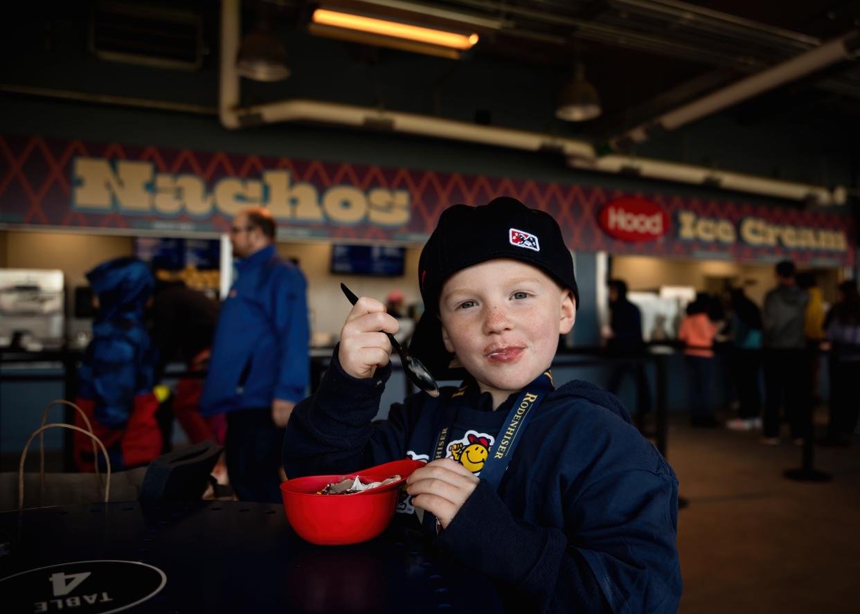 Fans young and old have over 100 items to choose from on the menu at Polar Park.