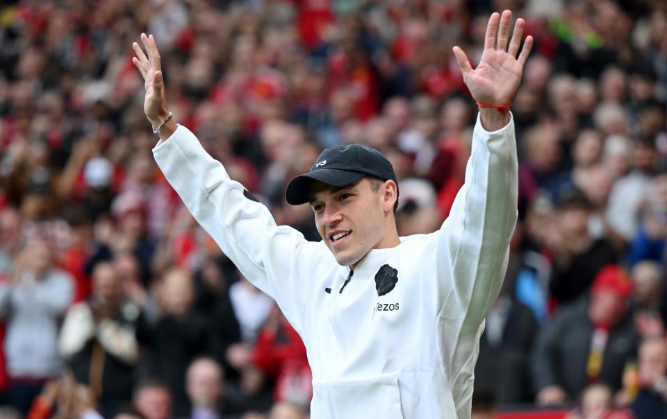 Manuel Ugarte appeared at Old Trafford before Man Utd's loss to Liverpool on Sunday