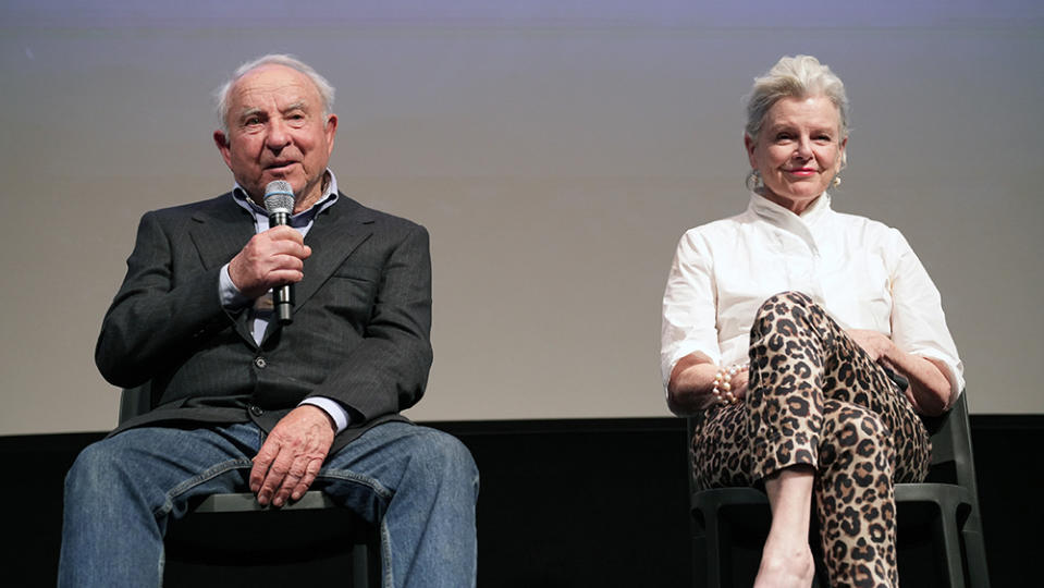 NEW YORK, NEW YORK - APRIL 11:  Film Subject, American rock climber Yvon Chouinard and Film subject, American conservationist Kristine Tompkins appear on stage during the New York Premiere of "Wild Life" at the Museum of Modern Art on April 11, 2023. "Wild Life" releases in select theaters on April 14, 2023 and streams on Disney+ May 26, 2023. (Photo by Ilya S. Savenok/Getty Images for Disney+)