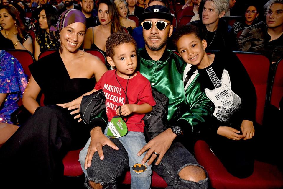Alicia Keys, Swizz Beatz and family