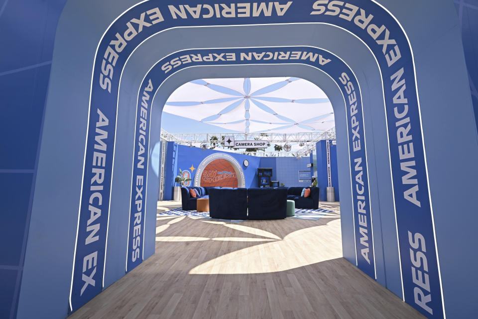 IMAGE DISTRIBUTED FOR AMERICAN EXPRESS - The Amex Experience provides a Y2K-inspired photo emporium for Card Members at Coachella Valley Music & Arts Festival on Friday, April 14, 2023 in Indio, Calif. (Dan Steinberg/AP Images for American Express)